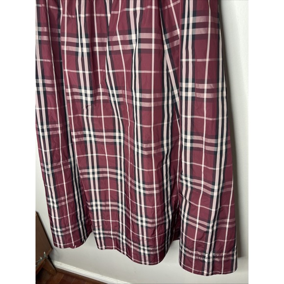 Anthropologie Maeve Drop Waist Taffeta Maxi Skirt Red Gingham US 6 - Picture 4 of 11